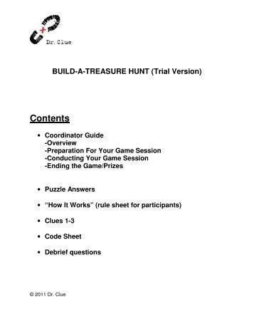 BUILD-A-TREASURE HUNT (Trial Version) - Dr. Clue