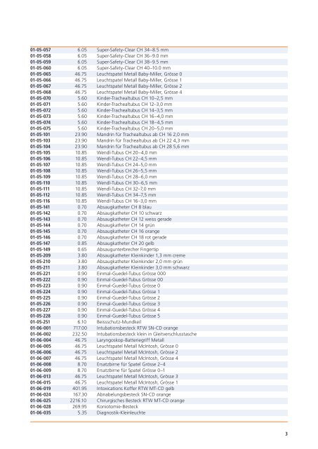 preisliste 2012 notfallmedizin söhngen - Heinz Stampfli AG