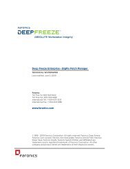 Faronics Deep Freeze Enterprise and BigFix Patch Manager