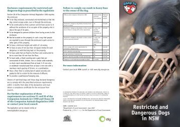 Restricted and Dangerous Dogs in NSW - Holroyd City Council
