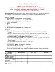 Lesson & Lab #2: Student Worksheet WARNING- DO ... - cosee se