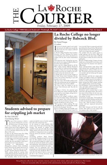 La Roche College no longer divided by Babcock ... - La Roche Courier