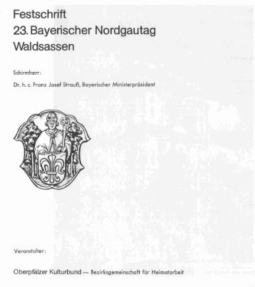 Festschrift 23.Bayerischer Nordgautag Waldsassen