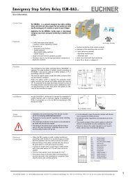 Emergency Stop Safety Relay ESM-BA3.. - EUCHNER GmbH + Co ...
