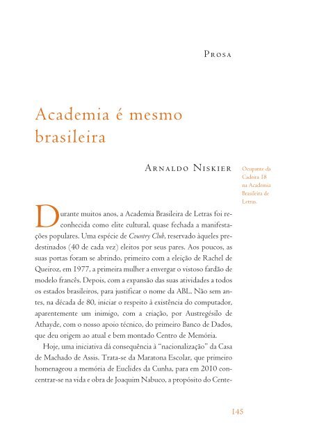 Prosa 3 - Academia Brasileira de Letras