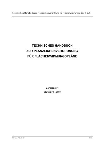 technisches handbuch zur planzeichenverordnung fÃ¼r ...