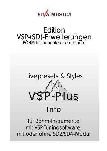 VSP-Plus: 32 Livepresets und Styles! - Viva Musica