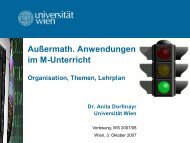 Außermath. Anwendungen im M-Unterricht Dr. Anita Dorfmayr ...