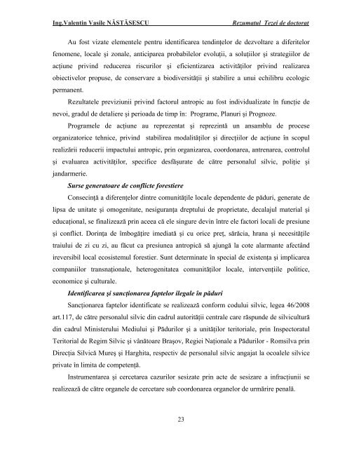 Ing. Valentin Vasile NÄSTÄSESCU - USAMV Cluj-Napoca