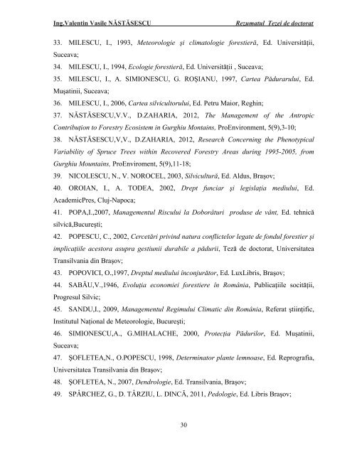 Ing. Valentin Vasile NÄSTÄSESCU - USAMV Cluj-Napoca