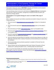 Administration of Oral Cancer Chemotherapy Drugs - Cancer Care ...