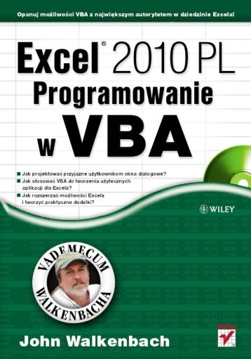 Excel 2010 PL. Programowanie w VBA. Vademecum ... - Structum