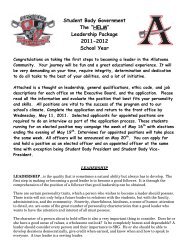 Leadership Package 2011-2012 School Year