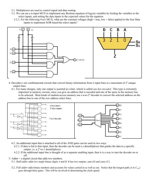 Lecture 4: Karnaugh Maps, Timing Diagrams ... - CS-CSIF