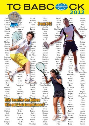 Ausgabe 2012 - Tennisclub Babcock