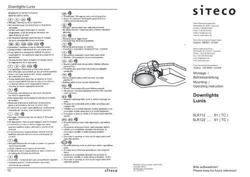 Montageanleitung Downlights 5LR112....6-1 (PDF ... - POWERLAB