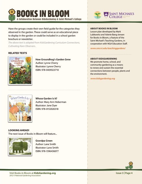 Download Lesson Plan - KidsGardening.com