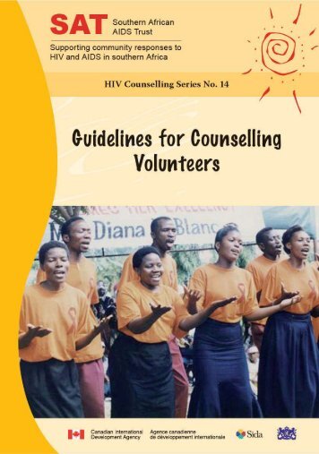 Guidelines for counselling volunteers - Southern African AIDS Trust
