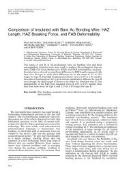 Comparison of Insulated with Bare Au Bonding Wire: HAZ Length ...