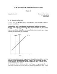 14.05 Intermediate Applied Macroeconomics Exam #3