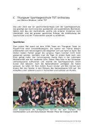 C Thurgauer Sporttagesschule TST Unihockey - Schule Erlen