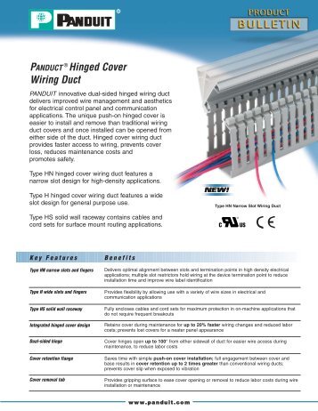 Hinged Cover Wiring Duct - Panduit