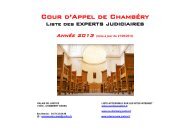 Liste des experts par rubriques - ChambÃƒÂ©ry