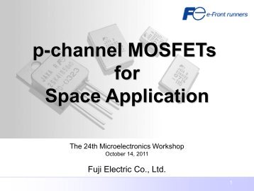 p-channel MOSFETs for Space Application