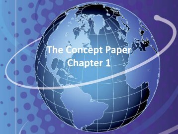 The Concept Paper Chapter 1 - Fischler School