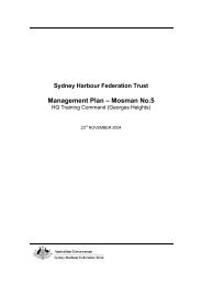 Management Plan â Mosman No.5 - Sydney Harbour Federation Trust