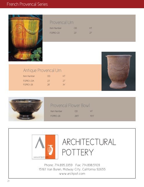 ARCHITECTURAL POTTERY