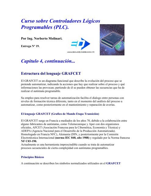 Curso sobre Controladores Lógicos Programables ... - Edudevices