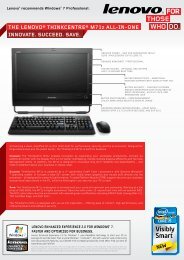 ThinkCentre M71z Datasheet - News - Lenovo