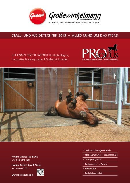 STALL- Und WEIdETECHnIK 2013 – ALLES RUnd Um  - Pro Equus