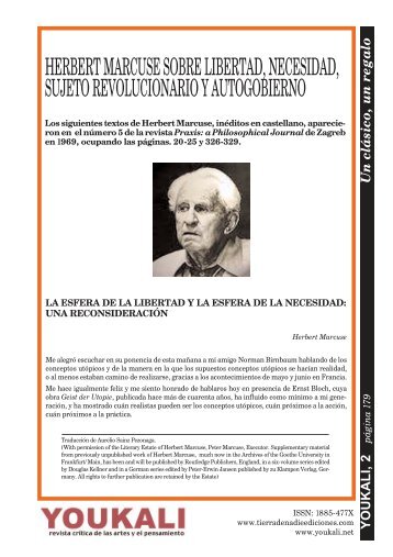 herbert marcuse sobre libertad, necesidad, sujeto ... - Youkali