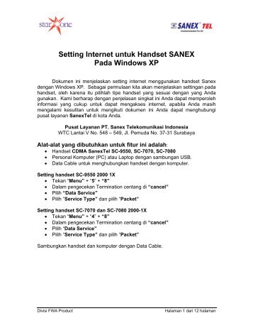 Sanex for Windows XP - Indosat