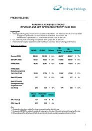 Press release - Parkway Pantai