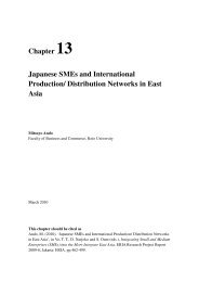 Chapter 13 Japanese SMEs and International Production ... - ERIA