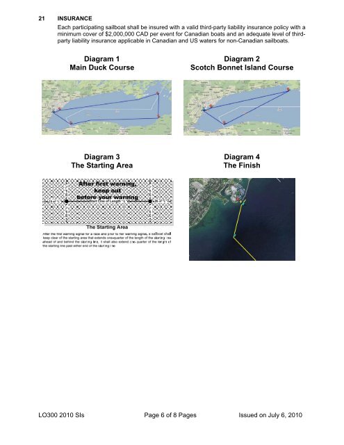 LAKE ONTARIO 300 SAILING INSTRUCTIONS