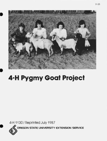 4-H Pygmy Goat Project - ScholarsArchive at Oregon State University