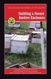 Building a Secure Beehive Enclosure - Colorado Division of Wildlife