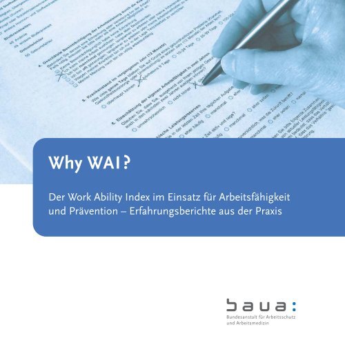 Why WAI? - Der Work Ability Index im Einsatz fÃ¼r ... - Nord-SÃ¼d-Netz