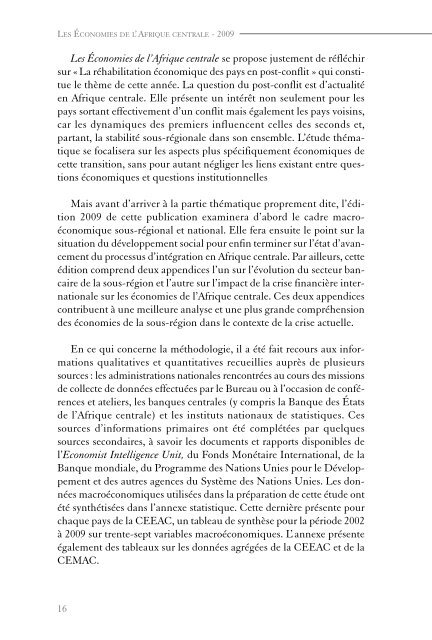 les Ã©conomies de l'afrique centrale - United Nations Economic ...