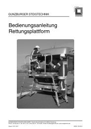 Bedienungsanleitung Rettungsplattform - GÃ¼nzburger Steigtechnik ...