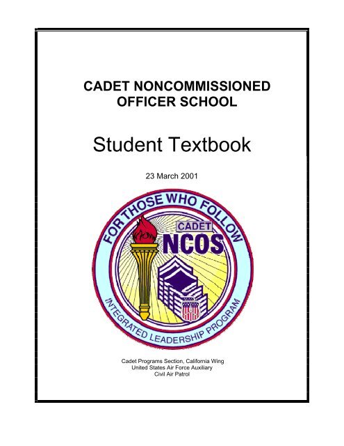 NCOS Student Textbook - California Wing Cadet Programs