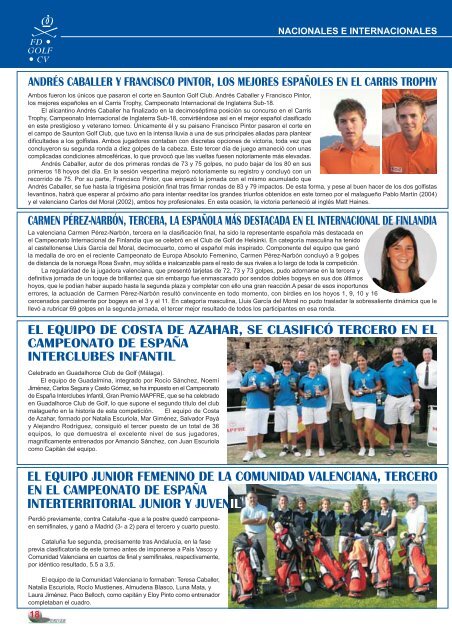 Numero 46 - FederaciÃ³n de Golf de la Comunidad Valenciana