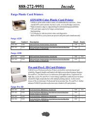888-272-9951 Incode - Incode Plastic Card Products