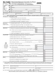 RI-1120C Rhode Island Business Corporation Tax Return