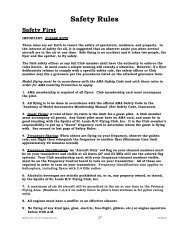 Safety Rules - Spirits of St. Louis R/C Flying Club