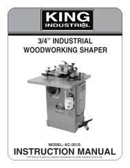 3/4â€ industrial woodworking shaper model: kc-351s instruction manual